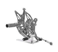 Yurefax Reposapiés Traseros Ajustables de Aluminio CNC for Motocicleta, estriberas, Pedales, reposapiés SV650 SV650S SV650X 2016 2017 2018 2019 Reposapiés para Motocicleta(Titanium)