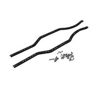 Yurefax Rieles de Marco de chasis de Acero Inoxidable, viga metálica de Coche RC 1/10 RC Crawler, for Axial, for SCX10 II AX90046 RC, Pieza de Coche de Escalada Enlace del Brazo de suspensión