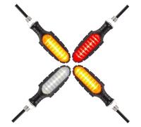 Yurefax Señal de giro Universal for motocicleta, 16 indicadores de luces, luz de señal for motocicletas, vehículos todo terreno y bicicletas de calle Indicador de señal de giro para motocicleta