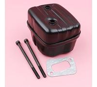 Yurefax Silenciador de Escape, for Husqvarna, 350 351 353 345 340 346XP Kit de Junta de Pernos de Pieza de Herramienta de Repuesto de Motosierra Kit de silenciador para Motosierra