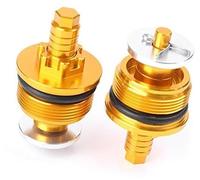Yurefax Tornillos de Ajuste de Amortiguador de Horquilla Delantera de 37 mm, Tapa de Pernos, Cubierta Dorada CNC, for Modelo CBR250R, 2 Piezas de Motocicleta Tapón de Horquilla Delantera Ajustable