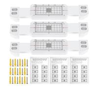 Yurhuit - Grabación de monitoreo de grietas de 3 piezas, monitor de ángulo de acrílico, dispositivo de monitoreo de grietas reveladoras, instrumento de medición