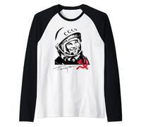 Yuri Gagarin URSS Roscosmos Cosmonauta Camiseta Manga Raglan