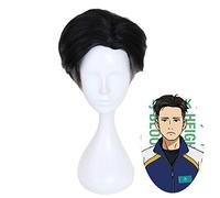 Yuri on Ice Otabek ALTIN aota Negro Gris Ombre Corto Cosplay Peluca Hombres Resistente al calor Pelo sintético Disfraz Pelucas de fiesta MZ056