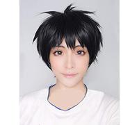 YURI !!! on ICE/Yuri On Ice Katsuki Yuuri Corto Recto Corto Resistente Al Calor Disfraz de Cosplay Peluca + Track + Cap