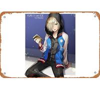 Yuri Plisetsky, Yuri!!! On Ice - Póster de anime para decoración de pared del hogar, letrero de metal retro, 20,3 x 30,5 cm