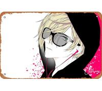Yuri Plisetsky, Yuri!!! On Ice - Póster de anime para decoración de pared del hogar, letrero de metal retro, 20,3 x 30,5 cm