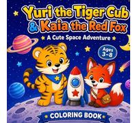 Yuri the Tiger Cub & Kaia the Red Fox: A Cute Space Adventure Coloring Book for Kids Ages 3-8