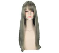 Yurisa Fashion Grey Harajuku ita Wig Cosplay 70cm Long Straight Heat Resistant Synthetic Hair Wigs for Women