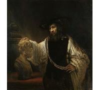 YURKO Cuadros Modernos Impresión de Carteles Famoso Aristóteles bc con un busto de homero de Rembrandt van Rijn para decoración de paredes 60x90cm