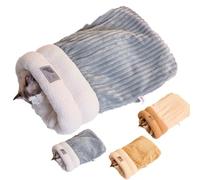 YURNB Saco de Dormir para Gatos en Invierno - Cueva Suave y Acogedora, Bolsa Envolvente para Climas Fríos - Ideal para Gatos de Interior
