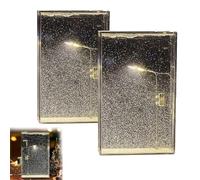 YURNB Snow Scene Light, Kit de Bricolaje de Farola Nocturna Nevada, Luz de Noche de Navidad, Farolas Nocturnas Nevadas, Lámpara de Cabecera, Juguetes de Cumpleaños para Niños (2pcs)