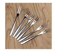 Yurosiay 12 Tenedores Pequeños de Acero Inoxidable Tenedores de Fruta Pulidos Brillantes Tenedores de Postre Tenedores para Tartas Para Familias Restaurantes Bares 13 x 0.9 cm