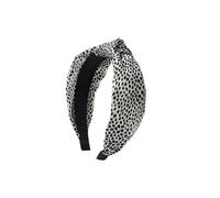Yurosiay Diadema para mujer con estampado de leopardo, cinta para el pelo, turbante ancha, diadema de leopardo, bandas elásticas antideslizantes, tocado para mujer, color blanco