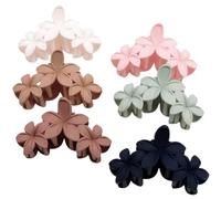 Yurosiay Horquillas para el pelo con diseño de flores, color caramelo, exfoliantes y mates con flores dulces, antideslizantes, agarre fuerte, accesorios para el cabello grueso y fino, 12 estilos para