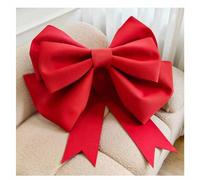 Yurosiay Lazo Gigante DIY Super Grande Decoración Gran Cinta Ornamental Colgante Lazo Gigante para Boda, Coche, Navidad, Decoración Gigante para Fiesta, Casa, Rojo 75cm