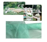Yurosiay Tela de tul de 20 m × 160 cm, transparente, delicado tul, para cortinas de boda, arcos de boda, decoración libre, ceremonia, fiesta, vestido, manualidades, regalo, verde pálido