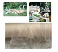 Yurosiay Tela de tul de 3 m × 160 cm, transparente, delicado, para bodas, ceremonias, decoración, cortinas, arcos, manualidades, regalos, color beige