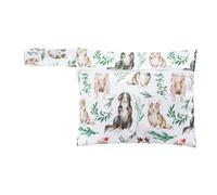 Yurosiay Wetbag Bolsa de Pañales Pequeña Bolsa de Pañales Bebé Reutilizable Lindo Patrón Viaje Portátil Pañal Bolsas de Viaje con Bolsillo Impermeable Lavable Bebé Organizador Bolsa #22