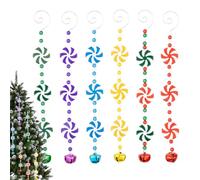 Yurosuis Adornos de bastones de caramelo para árbol de Navidad, vacaciones de invierno realistas, decoraciones navideñas de acrílico como piruletas de caramelo, para café, fiesta, chimenea, puerta