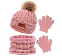 Yurosuis Conjunto de Bufanda, Guantes y Gorro, Conjunto de Gorro y Guantes para niños - Calentador de Cuello para niños de,Bufandas Accesorios Corbata Cuello cálido Abrigo para Invierno