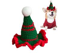 Yurosuis Gorro de Navidad de Punto para Perros,Gorros de Ganchillo - Gorros para Cachorros | para Cachorros Perros Pequeños Gatos Fiesta de Invierno Vacaciones Navidad Accesorios