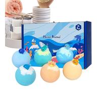 Yurosuis Juego de 6 bolas de baño para pequeñas - Juego de bombas de baño de sal orgánicas hechas a mano, para la bañera doméstica, para bañarse, relajarse, jugar, cumpleaños, celebraciones