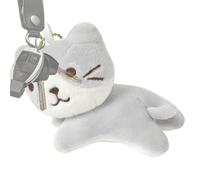Yurosuis Llavero de peluche de gato, llavero de gato kawaii, llavero de peluche suave, juguete de peluche, llavero decorativo para gatos, Gris claro+, Siehe Beschreibung