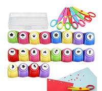 Yurosuis Perforadora de agujeros para niños, juego de cortador de troquelado | Perforadora de forma artística, para álbumes de recortes, tarjetas de felicitación, escuela, enseñanza