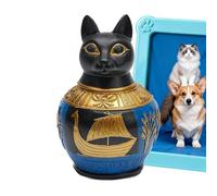 Yurosuis Urna para perros | Recipiente espiritual de resina egipcia | Caja de cremación para mascotas, para escritorio, luto, hogar, pérdida de honor, recuerdo y para apreciar preciosos recuerdos