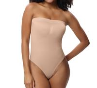 YUROUCIO Body Mujer Shapewear Sin Tirantes Reductora Barriga Moldeadora Bodysuit de Tubo Adelgazante Body Shaper Control de Abdomen Faja Bandeau Colombianas Tanga Posparto Lencería Corsé Sin Costuras