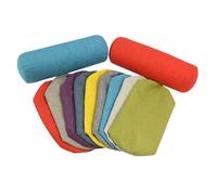 YURRO Funda de almohada de lino redonda con forma de cilindro enrollable, funda de almohada de cuerpo completo, funda de almohada de soporte de madera para espuma viscoelástica, espuma triturada,