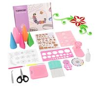 YURROAD 19pcs Herramientas Quilling Kit para Papel Filigrana Quilling Pluma Quilling Tablero Quilling Border Buddy Quilling Plantillas Quilling Crimper Quilling Peine Quilling Pen