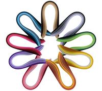 YURROAD Filigrana Papel, 10 mm x 39 cm Quilling Paper, 900 Tiras de Papel para Filigrana, 36 Colores, Largo 39cm, Quilling Papel 10mm, 9 Paquetes