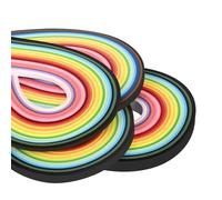 YURROAD Filigrana Papel Quilling Set, 4 Sizes Quilling Papel con 3/5/7/10mm Ancho, Largo 54cm, 36 Colores, 720 Tiras, Juego Tiras Quilling Paper, 4 Paquetes