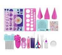 YURROAD - Juego de herramientas para filigranas de papel para principiantes, 19 piezas, eléctrico, ranurado, plantilla, tablero, rizador, peine, filigrana