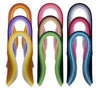 YURROAD Quilling Papel 3mm x 39cm Filigrana Papel, 36 Colores, 900 Tiras, Paper Quilling 3mm, 9 Paquetes
