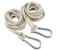 YURRUON Cuerdas para columpio de árbol, 2 piezas de cuerda para colgar hamaca, ganchos ajustables, accesorios para muebles de jardín (cuerda individual de 4 m)