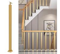 yurstcggh Balaustres de Metal para Escalera,Barandilla Decorativas,Columna De Barandilla Metálica Vertical De Repuest,Para Escalera De Ático,Montaje en Suelo Dorado Altura-105cm/41.3in