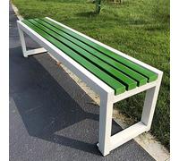 yurstcggh Banco De Jardim Sem Encosto,Garden Bench para 2 Personas,120cm Banco De Jardín Exterior,Bancos Jardín Sin Respaldo,para Césped,Balcón,Patio Trasero Y Parque,Mueb 180×40×45cm Verde + Blanco