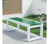 yurstcggh Banco terraza,Banco de jardim sem encosto 120×40×45cm Verde Bancos de Patio sin Respaldo para 2-4 Personas,Resistente a la Intemperie,for Patios,plazas y Asientos de Ocio
