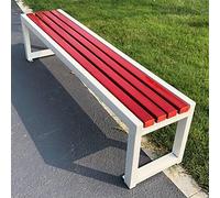 yurstcggh Bancos para Exterior,Banco de jardim sem encosto,sin Respaldo, Resistente a la Intemperie, De Madera,Apto para Jardín, Porche, Parque, Balcón, Exterior Rojo 120×40×45cm