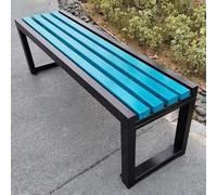 yurstcggh Bancos para Exterior,Banco de jardim sem encosto,sin Respaldo, Resistente a la Intemperie, De Madera,Apto para Jardín, Porche, Parque, Balcón, Exterior Azul 120×40×45cm