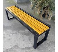 yurstcggh Bancos para Exterior,Banco de jardim sem encosto,sin Respaldo, Resistente a la Intemperie, De Madera,Apto para Jardín, Porche, Parque, Balcón, Exterior Amarillo 120×40×45cm
