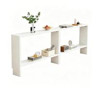 yurstcggh Mesa de Consola Estrecha para Detrás del Sofa,Mueble detras Sofa,Mesa Consola Moderna De Madera Maciza con Almacenamiento,Decoraciones estrechas,para Sala de Estar 240×10×69cm Blanco