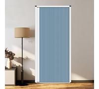 yurstcggh Puerta Plegable Acordeon 60 65 70 75 80 85 90 CM Ancho,Puertas Plegable Sin Perforaciones Con Marco Y Tirador,Tamaño Personalizado,para Puerta de Cocina o Dormitorio 175×210cm Azul