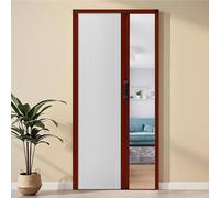 yurstcggh Puerta Plegable Acordeón Interiores,Puerta Corredera 120/100/80/70cm ancho,con Manija,Sin Perforaciones,Diseño Plegable Que Ahorra Espacio,para Armario De Cocina En Ático 95×190cm Blanco