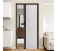 yurstcggh Puerta Plegable Acordeón Interiores,Puerta Corredera 120/100/80/70cm ancho,con Manija,Sin Perforaciones,Diseño Plegable Que Ahorra Espacio,para Armario De Cocina En Ático 90×200cm Blanco