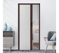yurstcggh Puertas Plegables Interiores,60 65 70 75 80 85 90 CM Ancho,Puerta Plegable Blanca Sin Perforaciones,para Divisor De Ambientes,Cocina Y Baño Sin Taladros 90×203cm Blanco