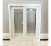 yurstcggh Ventana de repuesto de aleación de aluminio con marco de marco de empuje Ventanas De Granero con Vidrio Y Pantalla,Ventana Pequeña con Bloqueo for Baños, Garajes Y Lofts 115×50cm Blanco